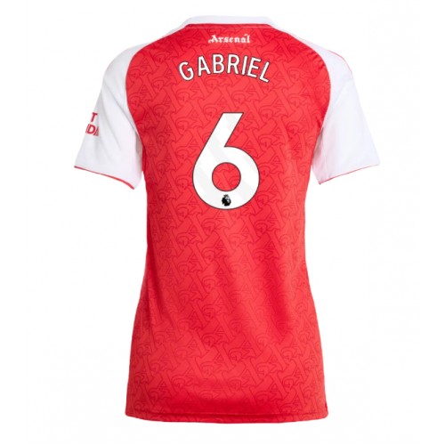 Stroje piłkarskie Arsenal Gabriel Magalhaes #6 Koszulka Podstawowej dla damskie 2025-26 Krótki Rękaw